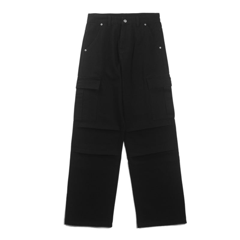 Knee Pleated Design Leisure Cargo Trousers Men - Sophinity