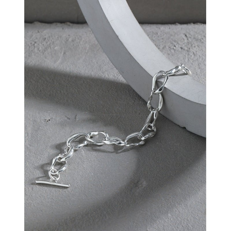 Minimalist All - match Cold OT Buckle Chain Bracelet For Women - Sophinity