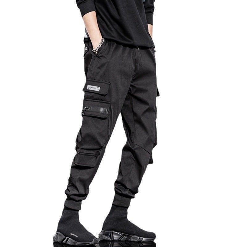 Men's Ankle - tied I Loose Function Multi - pocket Cargo Pants - Sophinity