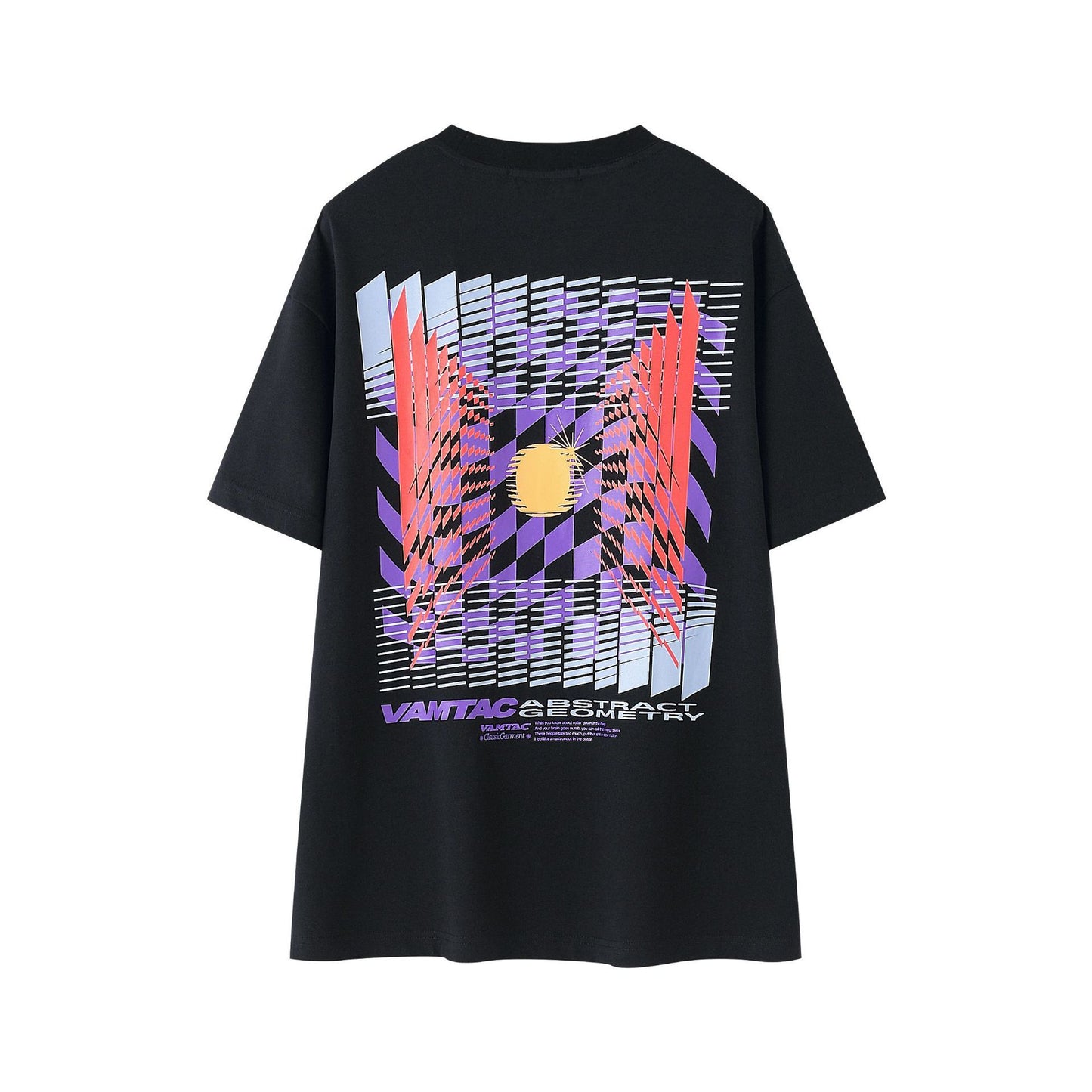 Street Style Irregular Pattern Loose Short Sleeve