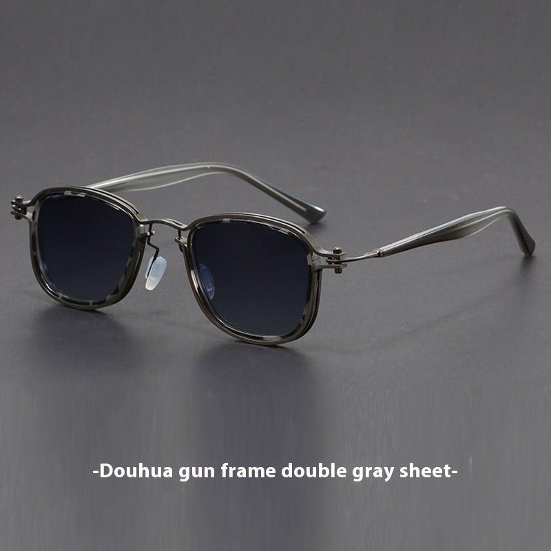 Plastic Metal Retro Square Frame Sunglasses - Sophinity
