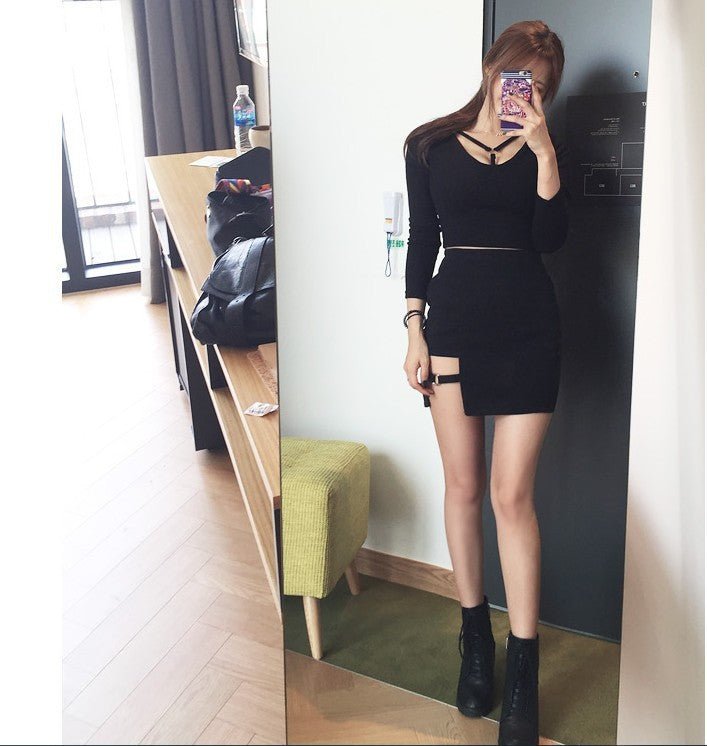 Irregular Sexy Skirt With Thin Hip Skirt - Sophinity