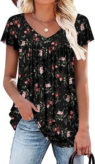 Women's Vest Sleeveless T-shirt Floral Summer Top - Sophinity