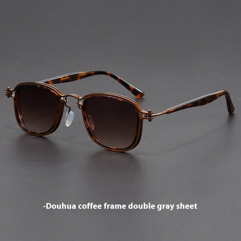 Plastic Metal Retro Square Frame Sunglasses - Sophinity