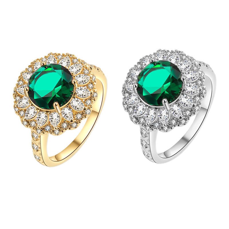 Green Moissanite Ring Women - Sophinity