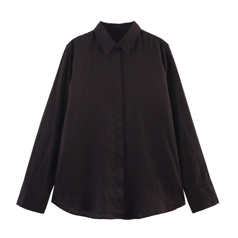 Spring And Summer Linen Shirt Wide Leg Pants - Sophinity