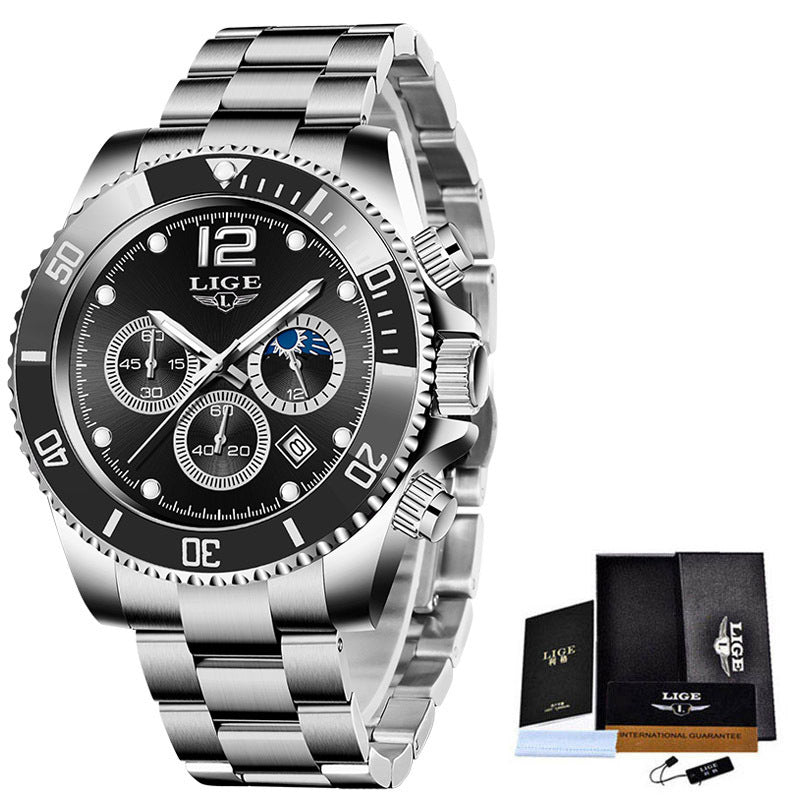 Quartz Watch Men's Sports Waterproof Watch Multi - function Chronograph - Sophinity