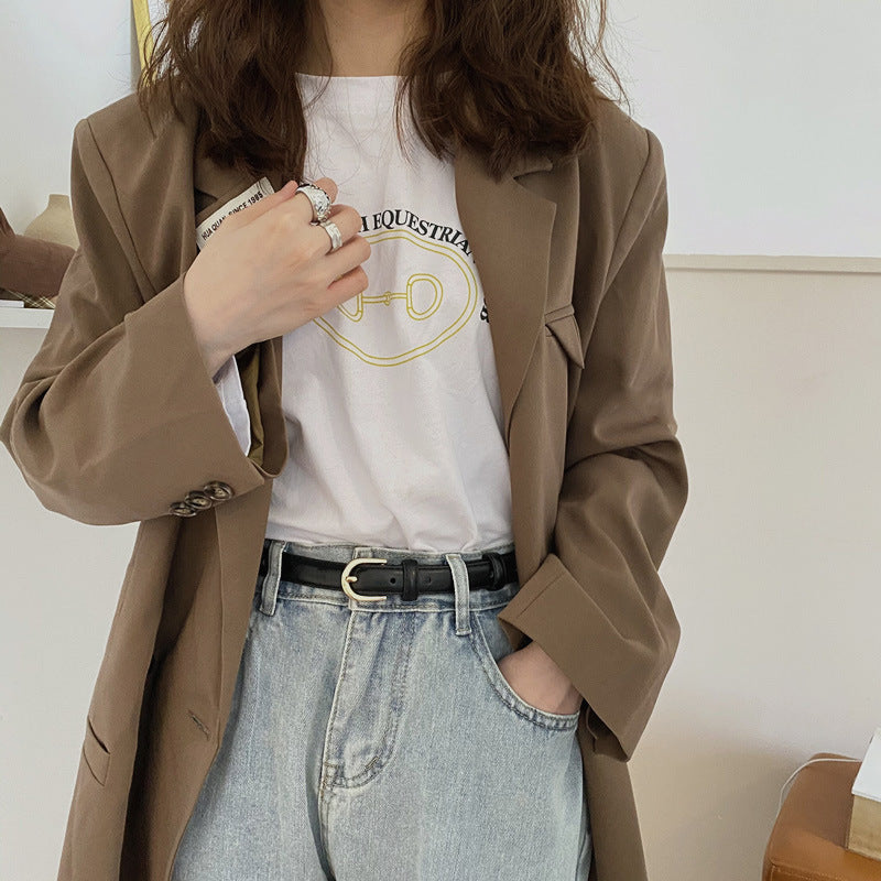 Super Easy To Match Soft Leather Belt Simple And Advanced - Sophinity
