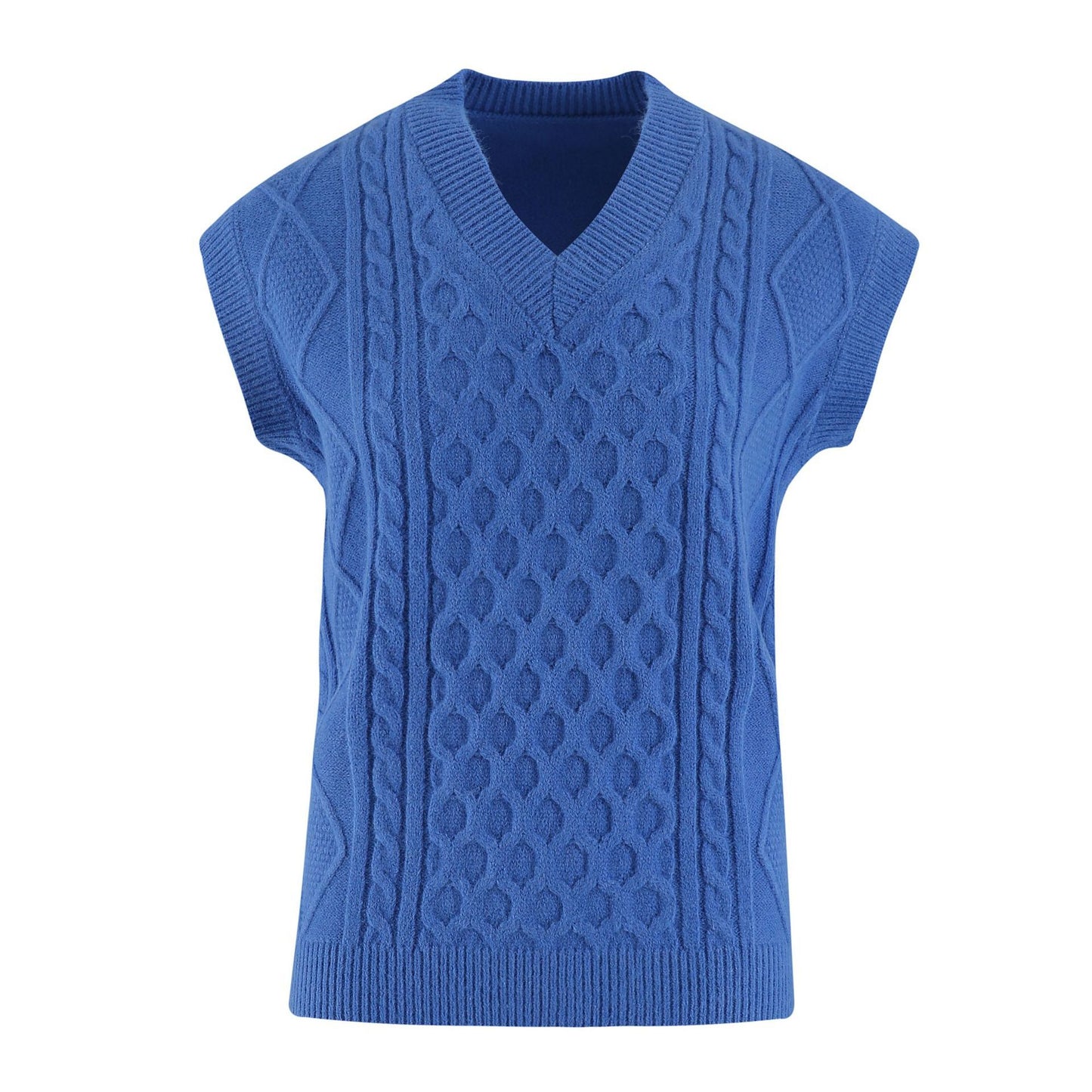 Women's V-neck Twisted Solid Color Top Sweater - Sophinity