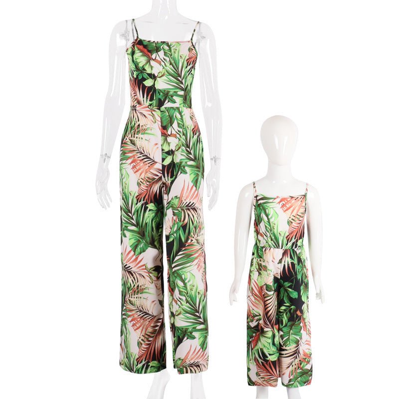 Mother And Daughter Green Sling Family Parent - Child Suit - Sophinity