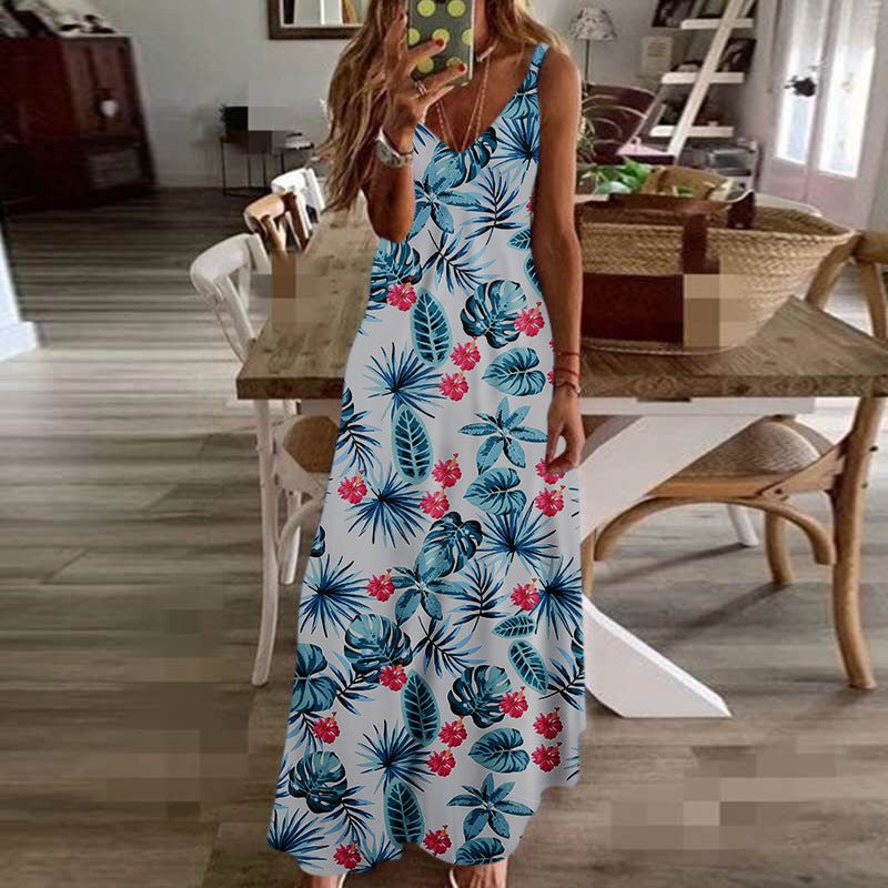Women's Dress Long Flower Suspender Skirt - Sophinity