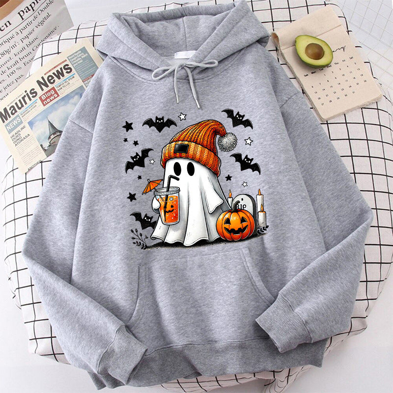 Halloween Ghost Pumpkin Bat Hoodies For Women Fashion Hooded - Sophinity