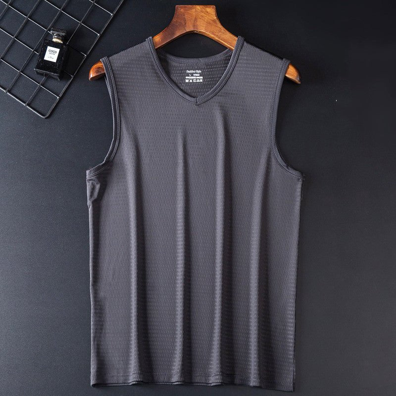 Loose Large Size Wide Shoulder Sports Quick - drying Breathable Sleeveless T-shirt - Sophinity