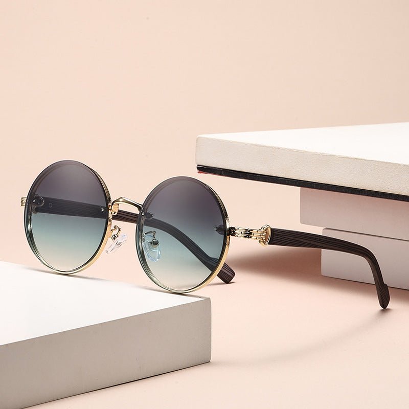 American Classic Metal Round Frame Sunglasses Personality Trend High Sense - Sophinity
