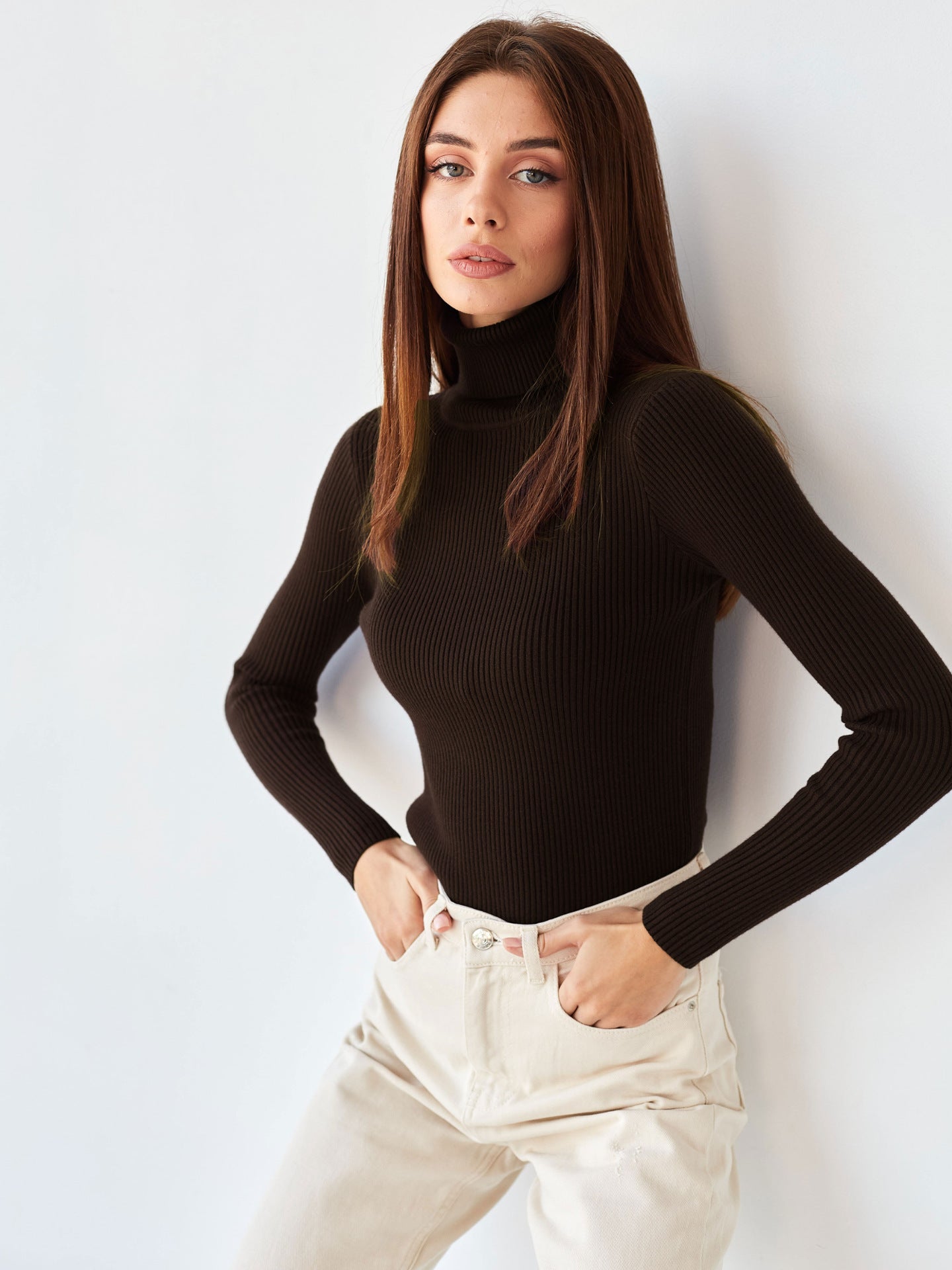 Women's Knitwear Turtleneck Pullover - Sophinity