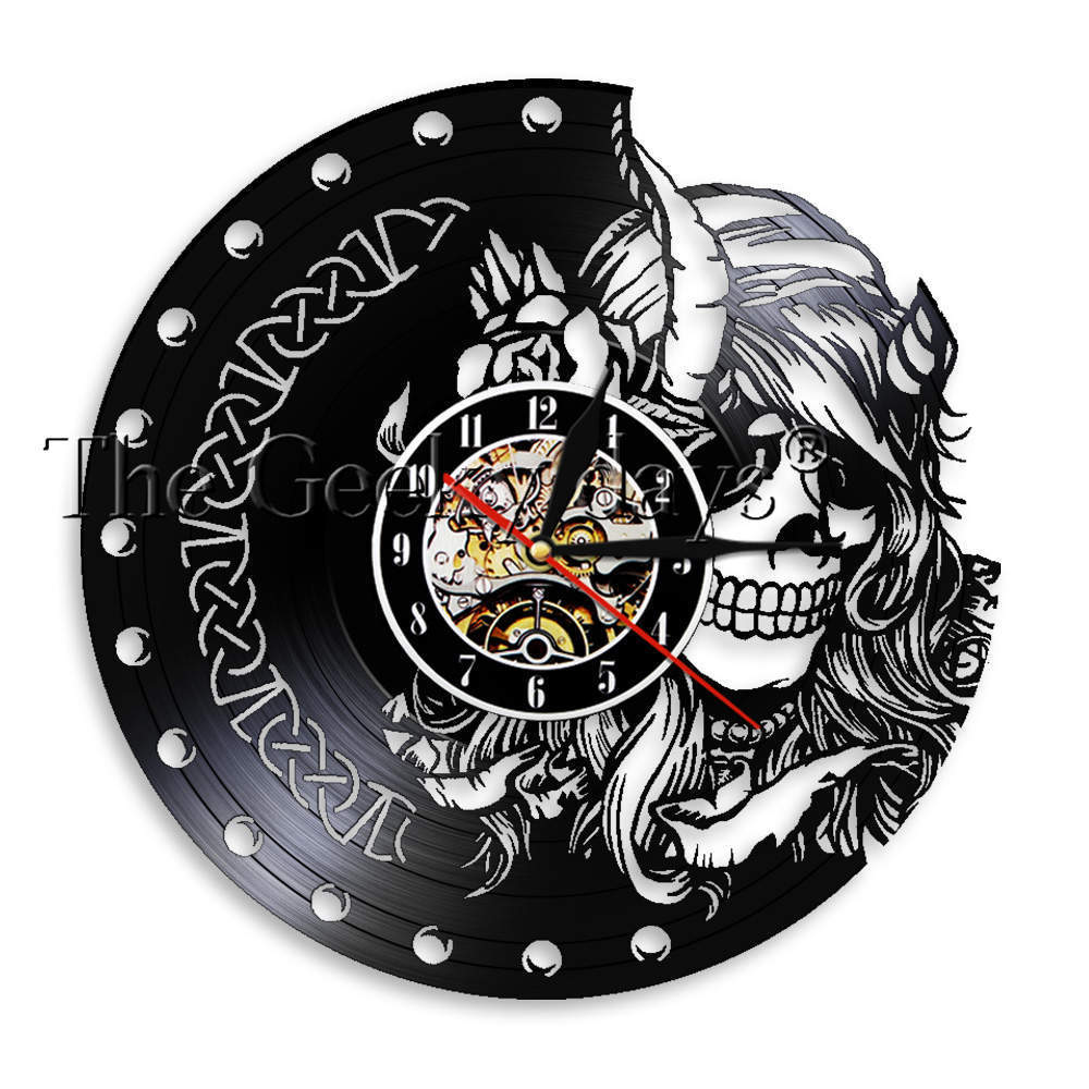 Ancient Text Charm Warrior Vinyl Record Clock Wall Clock - Sophinity