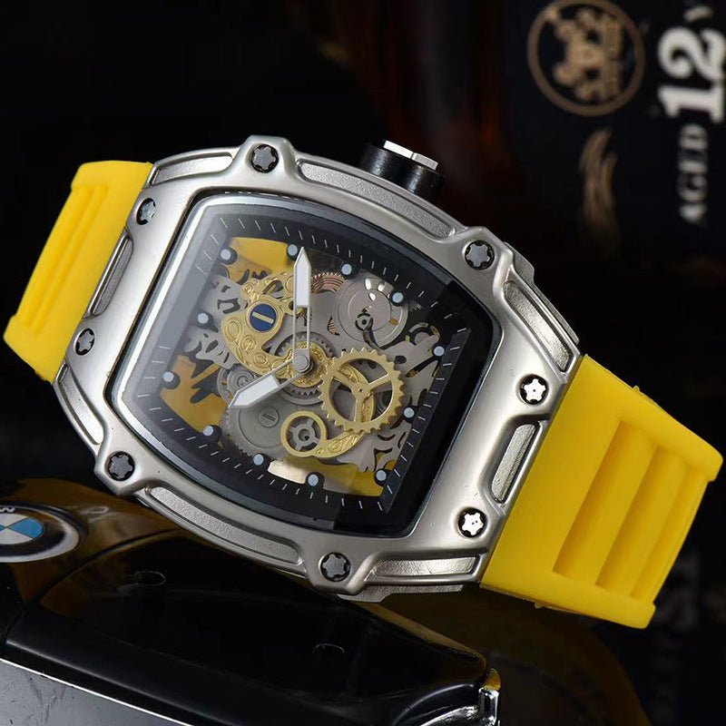 Two Hands Turn Dial Personalized Skeleton Transparent Quartz Watch - Sophinity