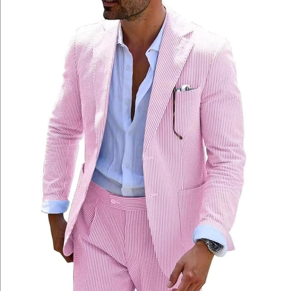 Men's Two-piece Suit Seersucker Summer - Sophinity