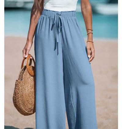 Women's Drawstring Loose Casual Wide - leg Trousers - Sophinity