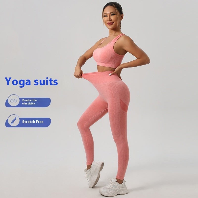 Nylon Yoga Clothes Suit Women's Autumn And Winter Sports Backless Bra - Sophinity