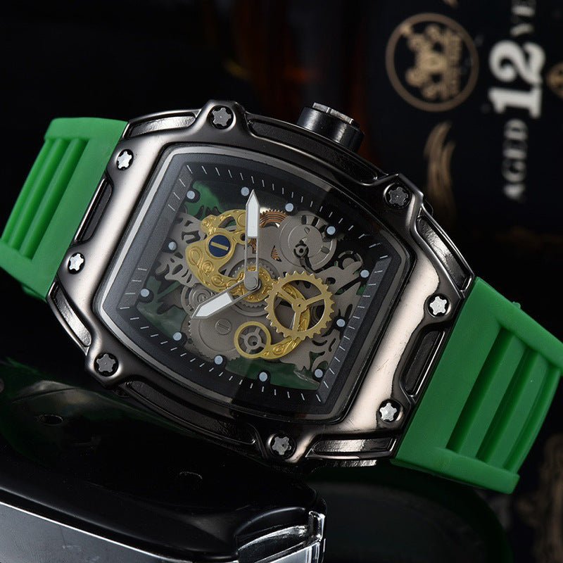 Two Hands Turn Dial Personalized Skeleton Transparent Quartz Watch - Sophinity
