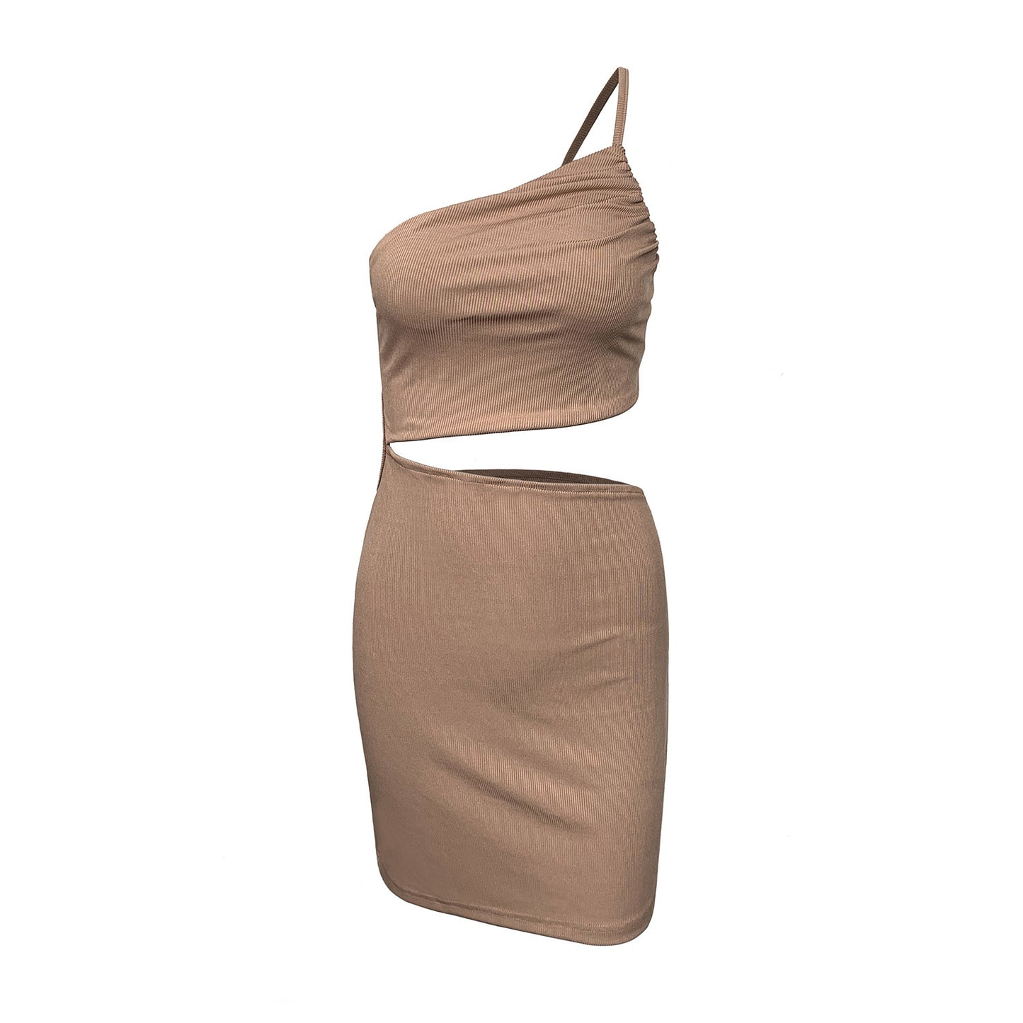 Women's Niche One - shoulder Drawstring Dress With A Sense Of Design - Sophinity