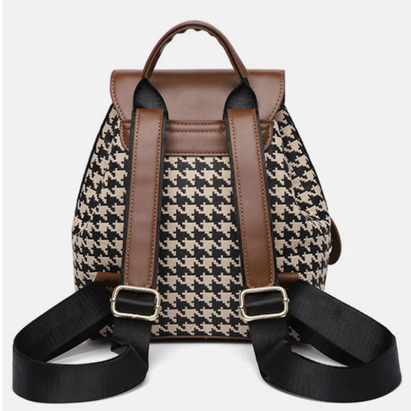 Houndstooth Backpack Women High Capacity Travel Bags Girls - Sophinity