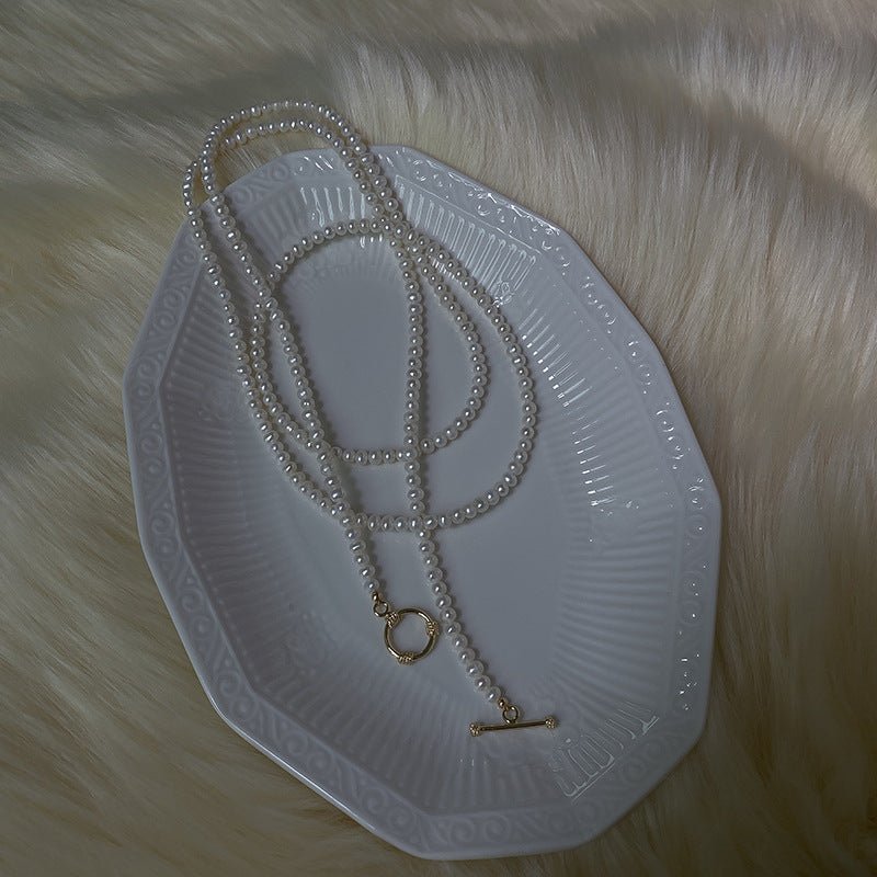 Special Interest Light Luxury Long Natural Freshwater Pearl Sweater Chain Elegant Necklace Women - Sophinity