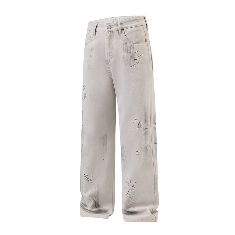 American Street Hip Hop Tie - dyed Washed Jeans Men - Sophinity