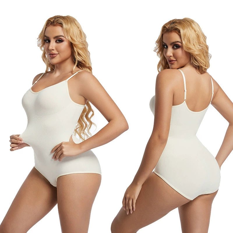 Women's Fashion Simple Seamless Body Shaping Breasted Elastic Jumpsuit - Sophinity