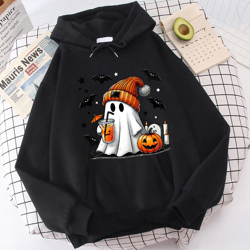 Halloween Ghost Pumpkin Bat Hoodies For Women Fashion Hooded - Sophinity