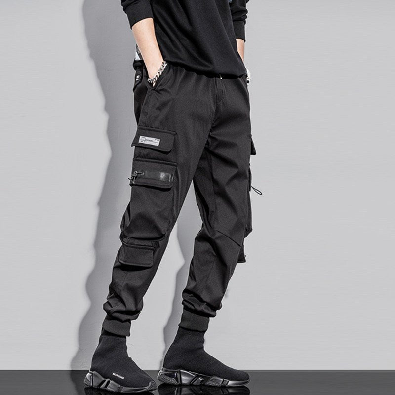 Men's Ankle - tied I Loose Function Multi - pocket Cargo Pants - Sophinity