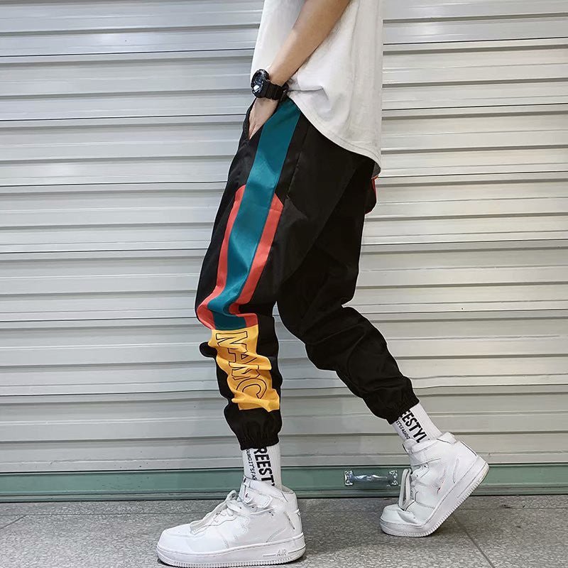 summer men's sports pants Korean version of the trend loose casual Harlan sweatpants men's beam feet pants men's tide - Sophinity
