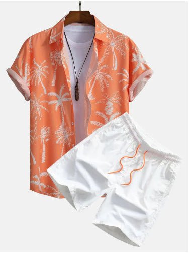 Men's Casual Suit 3D Digital Printing Short Sleeve Shirt Hawaii Suit - Sophinity