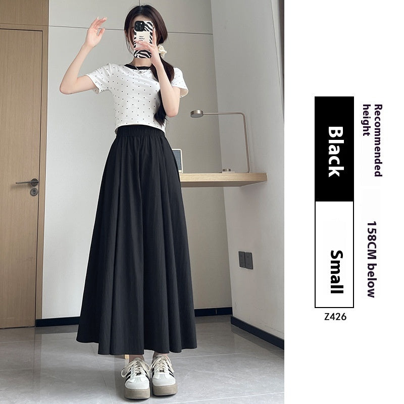 Summer High Waist A- Line Slimming Pleated Dress - Sophinity