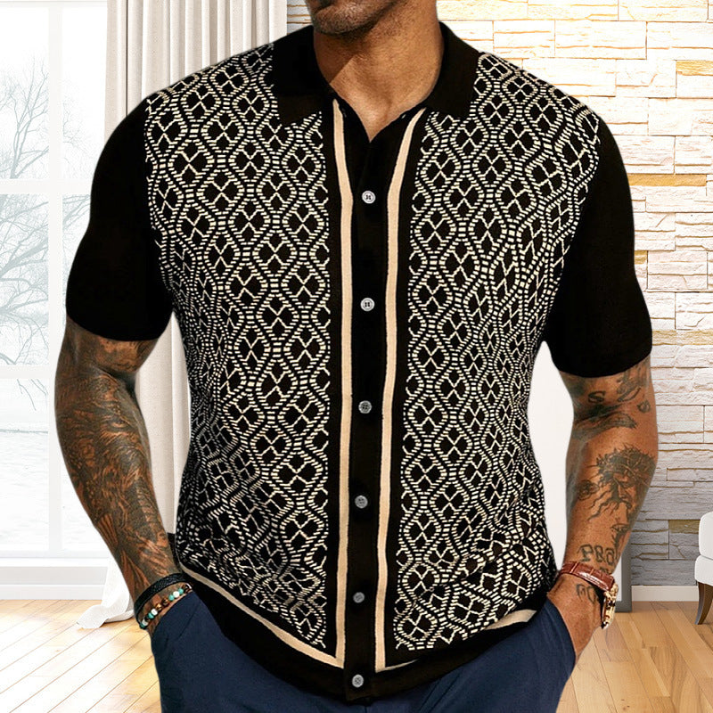 European And American Style Men's Casual Jacquard Sweater - Sophinity