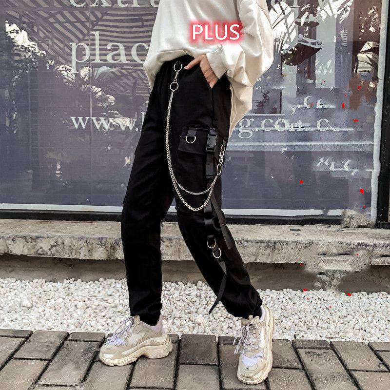 Women Cargo Pants Harem Pants Fashion Punk Pockets Jogger - Sophinity
