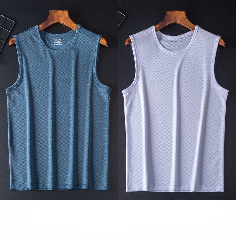 Loose Large Size Wide Shoulder Sports Quick - drying Breathable Sleeveless T-shirt - Sophinity