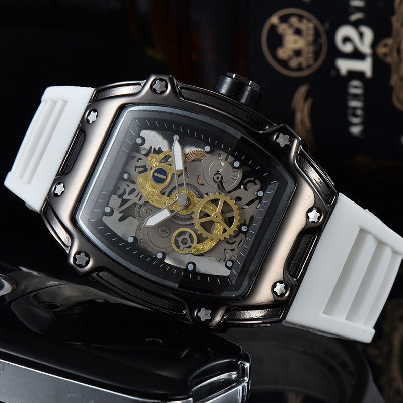 Two Hands Turn Dial Personalized Skeleton Transparent Quartz Watch - Sophinity