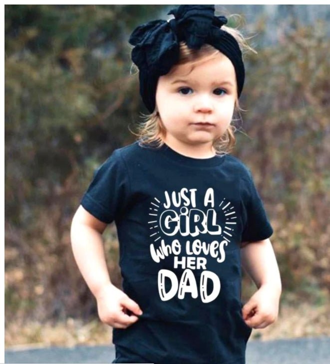 Just A Dad Who Loves His Girl Parent - child T-shirt - Sophinity