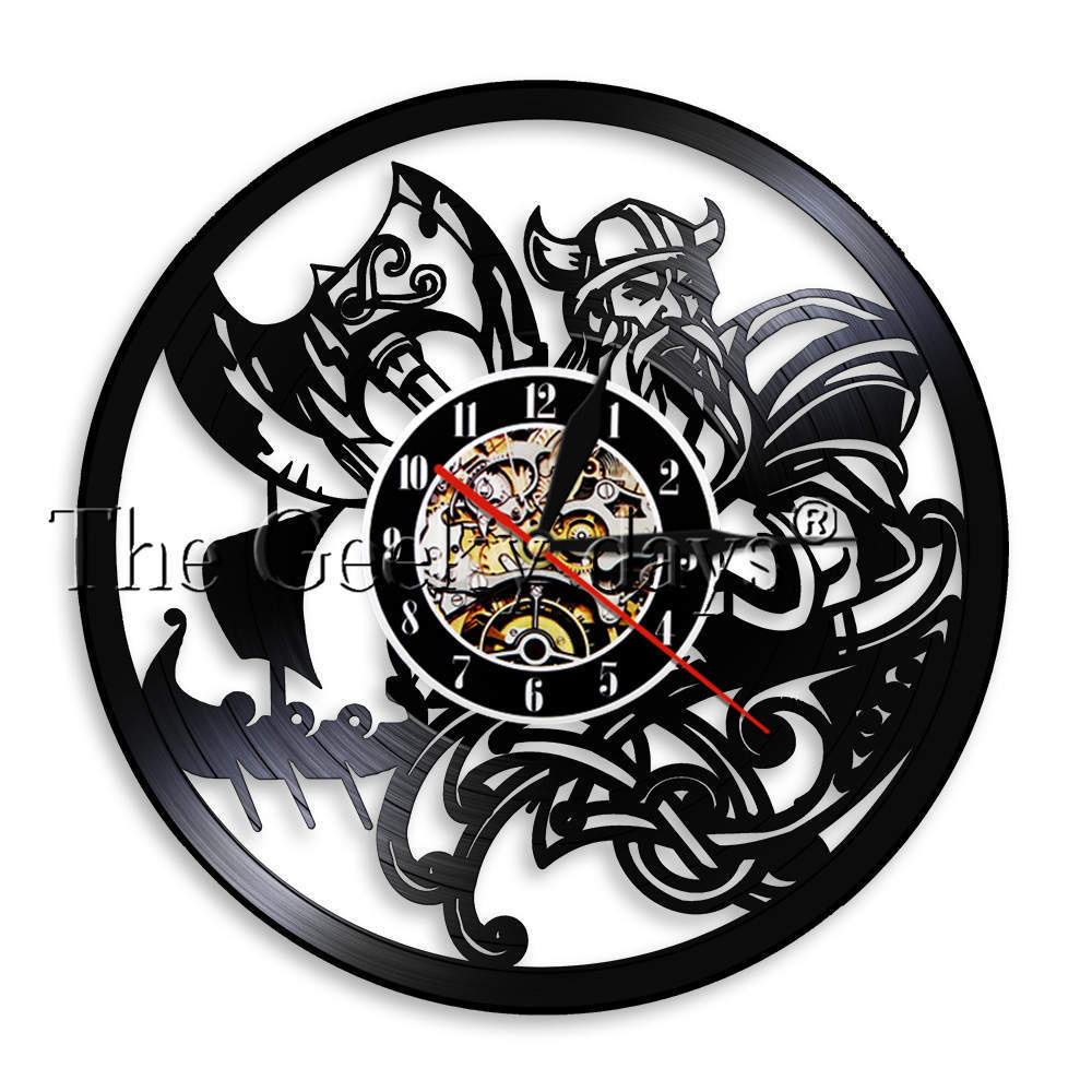Ancient Text Charm Warrior Vinyl Record Clock Wall Clock - Sophinity