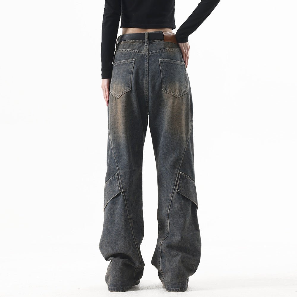 Washed Old Cargo Jeans Men And Women - Sophinity
