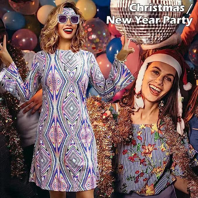 Vintage Hippie Clothing Print Women Dress - Sophinity