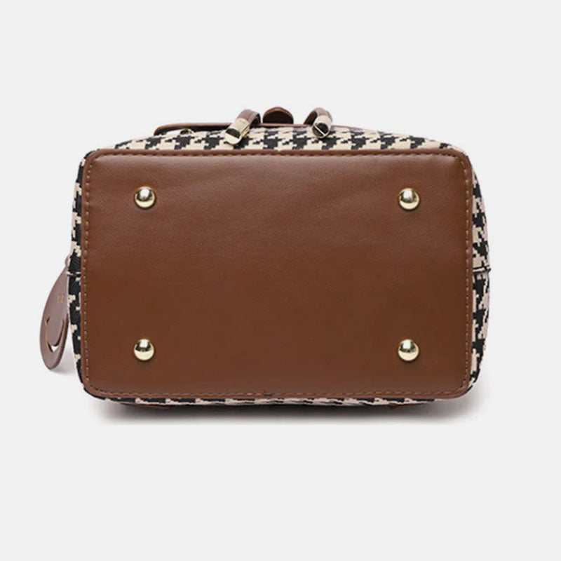 Houndstooth Backpack Women High Capacity Travel Bags Girls - Sophinity