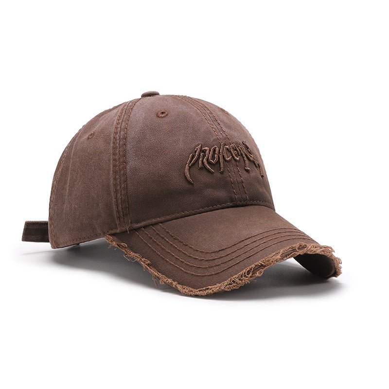 Letter Three - dimensional Embroidery Soft Top Burr Men's Baseball Cap - Sophinity