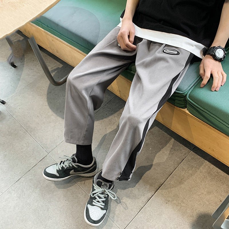 Sweatpants For Men Matching Color Straight Tube Loose Spring And Autumn Wear - Sophinity