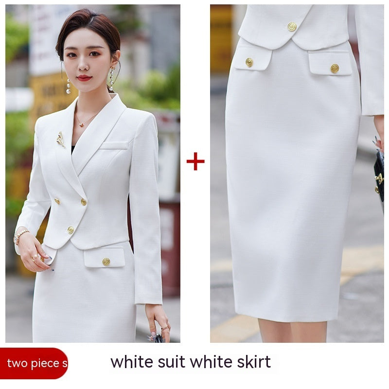 New Temperament Leisure Formal White Blazer For Women - Sophinity