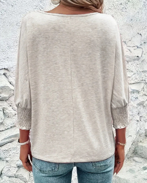 Elegant Women's Lavender Mid Sleeve T-shirt