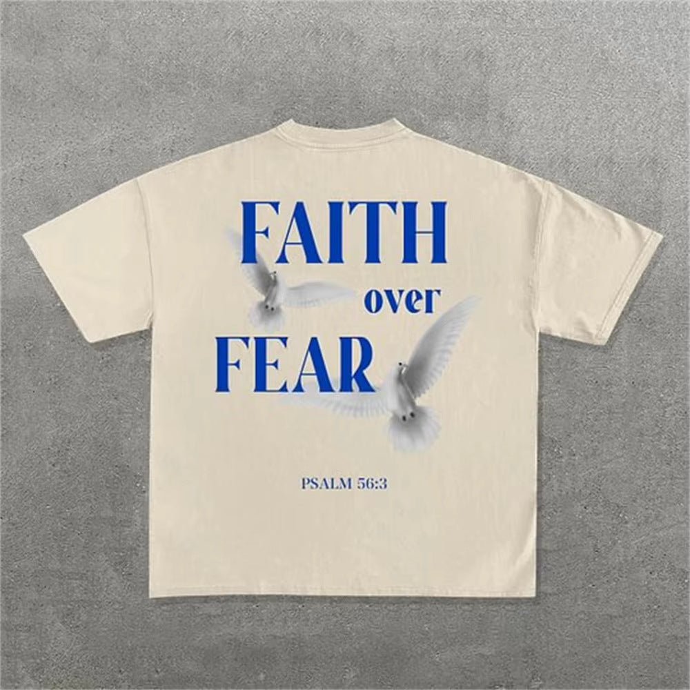 Personality Letter Pattern Oversized T-shirt Men - Sophinity