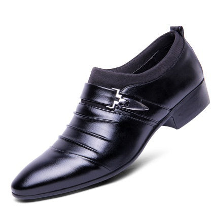 Korean Version Black Wedding Shoes Popular Men''s Shoes Pointed - Sophinity